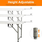 120CZ Folding Table Portable Small Table Semi Practical Table Small Indoor and Outdoor Adjustable Height with Handle Folding Table, Camping and Gathering