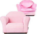 Roundy Kids Chair with Removable Cover, Soft Microsuede Upholstery, Padded Cushion, Sturdy Wooden Frame, Ergonomic Design for Ages 2-5, Easy to Clean, Ideal for Playrooms, Bedrooms & Nurseries.