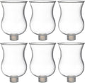 VIHOSE Bulk Set of 6 Clear 2.75" Peg Votive Holders with Rubber Gasket Glass Wholesale Candelabra Hurricane Glass Shades Votive Candleholder Cups for Modern Contemporary Home Decor