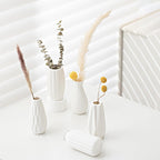 White Ceramic Vase Set of 12,Small Vases in Bulk for Flowers,Mini Vases for Centerpieces,Modern for Floral and Pampas Grass,Boho for Wedding,Party,Table Christmas Home DecorDIY Gifts