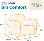 Roundy Toddler Armchair with Soft Microsuede Upholstery Durable Wooden Frame, Ergonomic Design, Fully Assembled, Comfortable Kids Chair for Ages 2-5, Ideal for Bedroom, Playroom & Daycare Use.