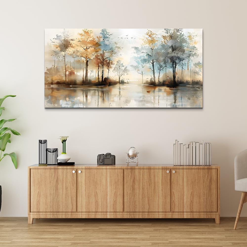 Lapremoly Large Wall Decor For Living Room Framed Wall Art for Bedroom Abstract Tree Painting Wall Artworks Hang Pictures For Office Decoration Canvas Prints Room Home Decorations Posters 30"X60"