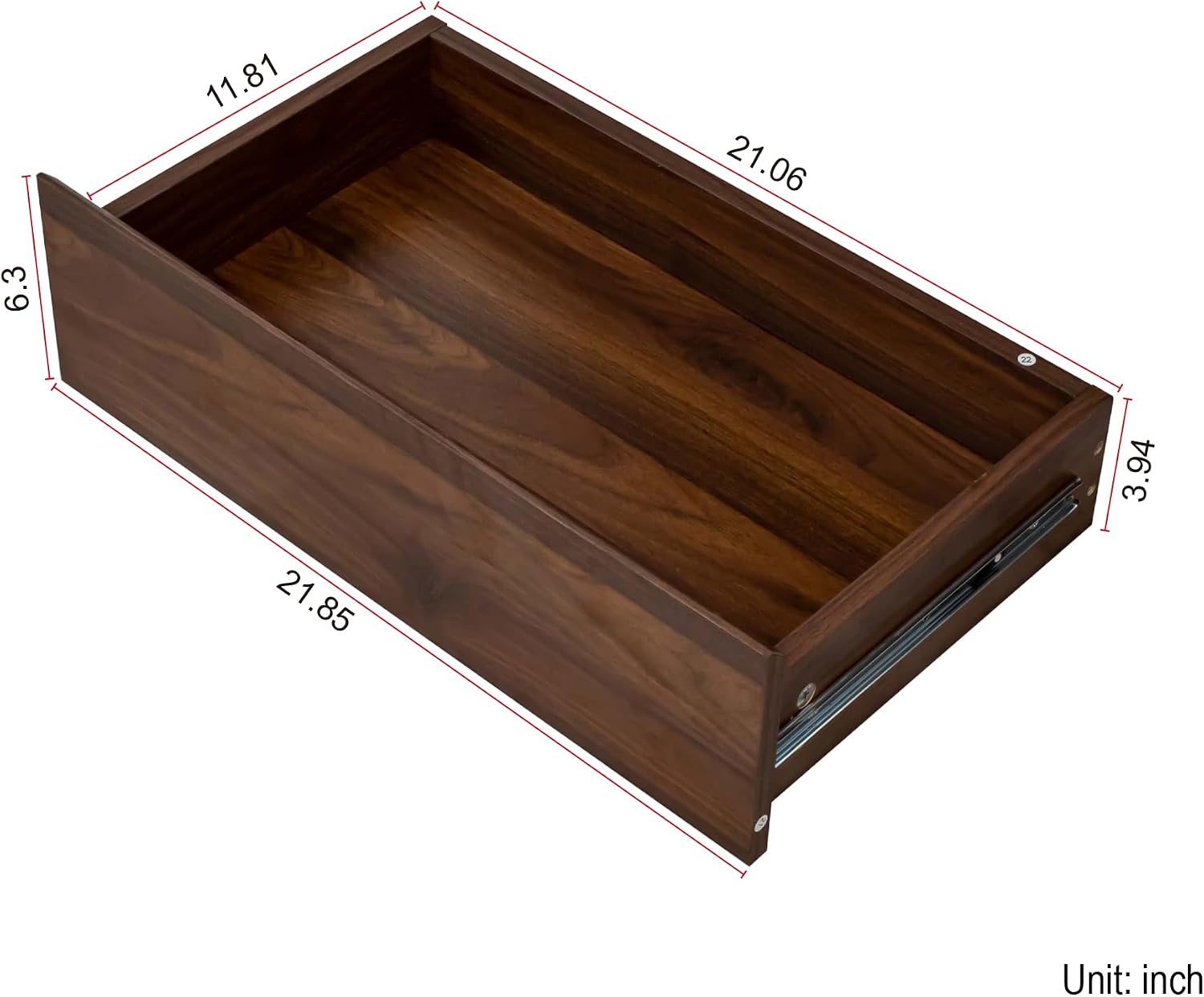Freestanding Storage Cabinet with 4 Dawers, 3 Shelves, 2 French Doors, Rectangular Wood Kitchen Pantry, Farmhouse, for Living Room, Dining Room, Walnut