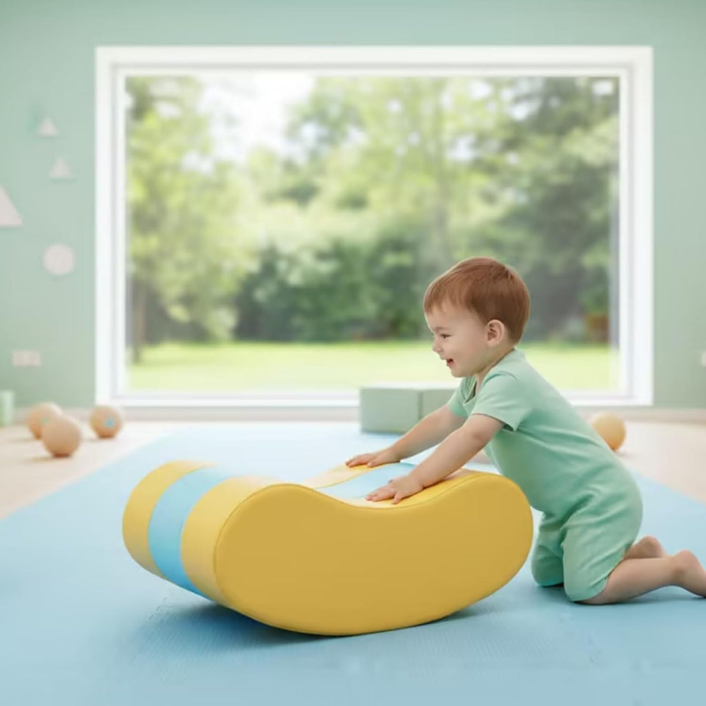 Rocking Boat Soft Rocking Toy with Padded Seat Indoor for Young Children