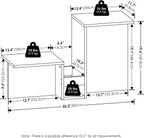 Furinno BOYATE Side Table, Valley Shaped End Table, with Tiered Levels and Magazine Rack, for Living Room, Espresso