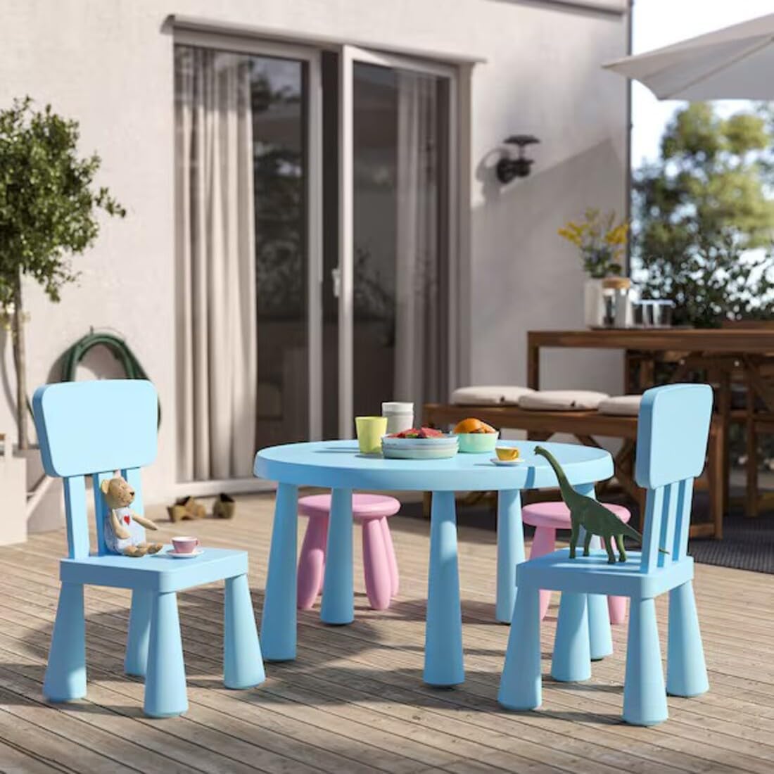 Ikea Mammut Children's Chair, in/Outdoor/Light Blue