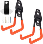 Heavy Duty Garage Storage Hooks, 2 Pack Utility Steel Garage Tool Organizer Wall Mount for Hanging Power and Garden Tools Ladders Hoses Bikes Ropes & Bulk Items