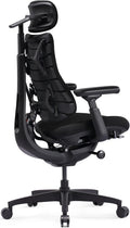 LiberNovo SE Dynamic Ergonomic Office Chair, Comfy Desk Chair with Manual Lumbar Adjustment, 105°-160° Five Lockable Recline Positions for Back Comfort, Home Office Long Hours Use, Obsidian, 48cm