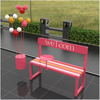 Benches, Rainbow Park Benches Outdoor Seating for Gym Mall Cafe(Blue)