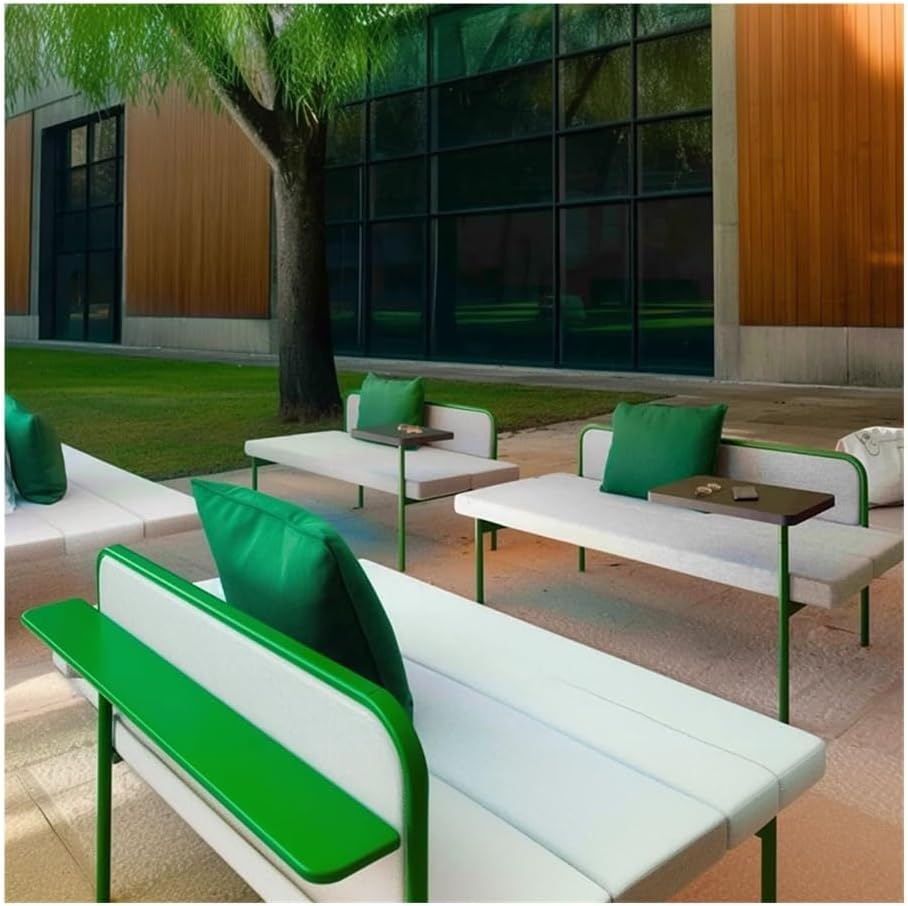 Patio Benches Solid Wood Park Bench Outdoor Sofa, Cast Iron Square Leisure Seat Furniture(200 * 55 * 85cm)