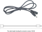 Litever Extension Cable 20 awg 3.3 ft, Designed for Litever LL-008 Series Under Cabinet Lights. 5.5mm x 2.1mm Plugs, Male to Female, for 5~24VDC LED Light Strips, CCTV; for Maximum 3A or Less