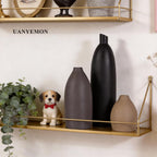 Ceramic Vase Set of 3 - Modern Boho Farmhouse Home Decor Flower Vases for Living Room, Kitchen Island, Dining Table Centerpiece Decor, Office Shelf, Fireplace Mantle Decorations (Black Taupe Mix)