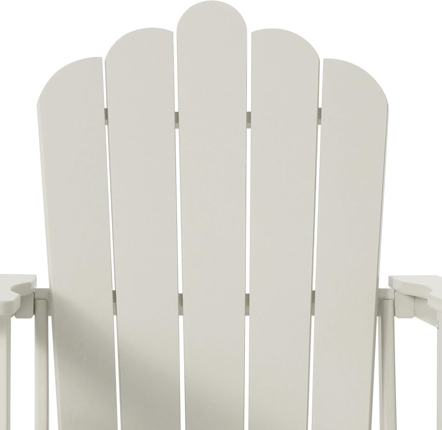 Costaelm Lakeview Outdoor Patio HDPE Adirondack Chair with Cup Holder, Sand