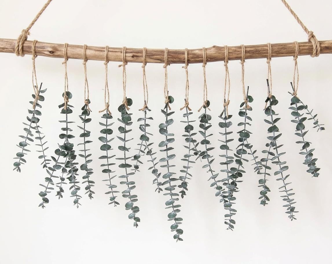 10 PCS Dried Eucalyptus Stems for Shower 15-16" Real Leaves Branches for Vase Filler, Home Bathroom Wedding Arrangement Decor, 100% Natural Fresh Greenery Hanging Preserved Eucalyptus Plant