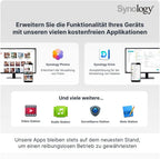 Synology Black DS420+ 4-Bay NAS Enclosure, 2-Core 2.0GHz, 2GB RAM, Metal, No HDD, Compatible with Desktop