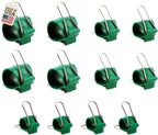 Reusable Garden & Cable Clips – Indoor/Outdoor Clamp Holders for Plants, Cords, Wires, String Lights, Trellis & Décor, Multi-Size 12 Green Pack (4 Small, 4 Medium, 4 Large)
