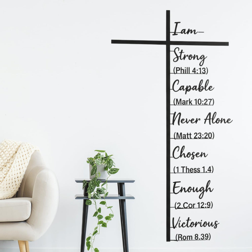Elegant Metal Cross Wall Art with Scripture, Scripture-Engraved Faithful Design for Peaceful Living Spaces, Metal Crosses Jesus Wall Art Decor for Home Church (19.69 inches)