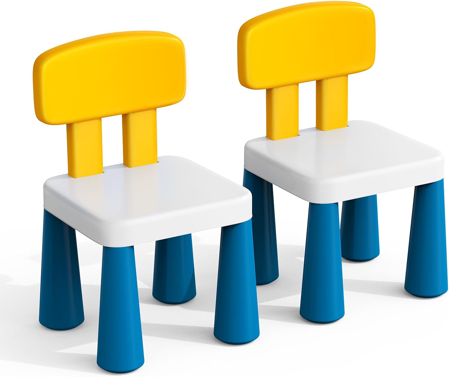 OCATO Plastic Toddler Chairs: 2 Pcs Kids Chairs for Table Step Stool Lightweight Indoor or Outdoor School Camping Playroom Nursery Beach Activity Small Chair for Kids Boys Girls Birthday Gifts Age 3
