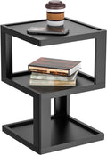 Small Side Table for Living Room, Wood Modern End Table Nightstand for Bedroom, 3-Tier Bedside Night Stand for Home Office Bathroom