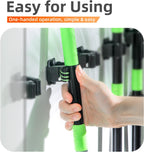12 PCS Broom Holder Wall Mount, Upgraded Heavy Duty Mop and Broom Holder Wall Mount, Stainless Steel Broom Hanger Mop Holder Rack for Kitchen Laundry Garden Tool Organizer