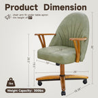 Chromcraft Set of 2 Swivel Tilt Chairs, Chairs with Wheels for Kitchen Room