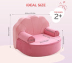 Snuggly Toddler Chair, Soft Kids Sofa, Cozy Kids Chairs Comfy for Toddlers 1-3, Plush Child Seat with Carry Handle