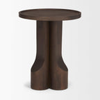 Mercana Cayson Dark Brown Sculptural Round Accent Table