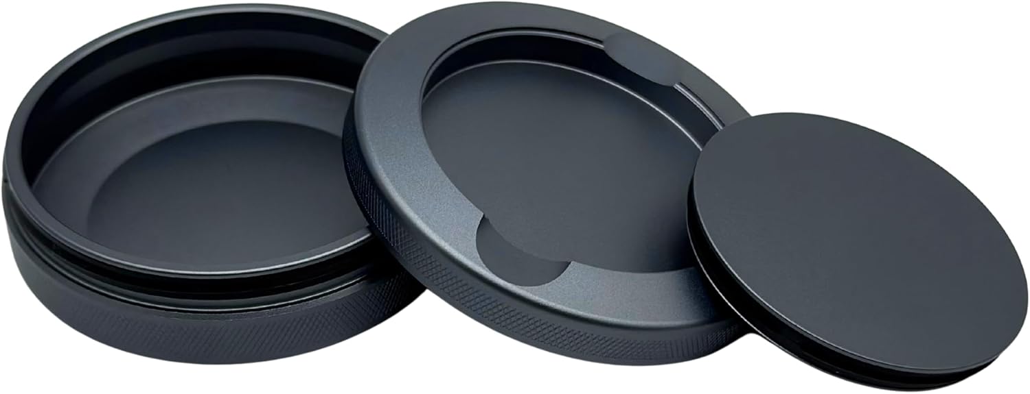 2.0 - Metal Container for Zyns: Extra Pouch Capacity & Used Compartment, Easy-Open & Durable Pouch Can for Zyns User (Custom, Titan Gray)