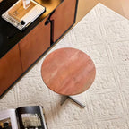 Rustic Side Table Living Room Home Travertine Sofa Side Table Simple Artistic Small End Table for Living Room