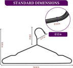 60Pack Metal Wire Hangers+5 Clothes Pins, 16.5" Wire Clothes Hangers for Standard Sized Shirt, Suits, Jackets, Skirts, Ultra Thin Space Saving, Bulk for Home and Commercial