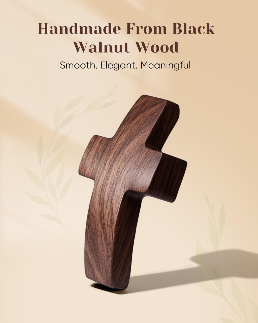 10-Pack Wooden Cross Fidget, Handmade Pocket Wood Crosses, Cross My Heart | Encouragement Gift, Relieve Anxiety for Yourself, Inspirational Easter Gift for Christian Faith, Prayer, Father Day Gifts