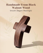 10-Pack Wooden Cross Fidget, Handmade Pocket Wood Crosses, Cross My Heart | Encouragement Gift, Relieve Anxiety for Yourself, Inspirational Easter Gift for Christian Faith, Prayer, Father Day Gifts
