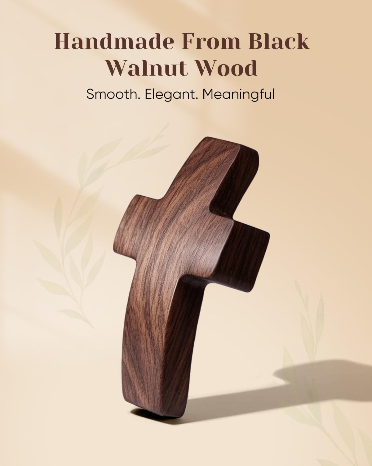 10-Pack Wooden Cross Fidget, Handmade Pocket Wood Crosses, Cross My Heart | Encouragement Gift, Relieve Anxiety for Yourself, Inspirational Easter Gift for Christian Faith, Prayer, Father Day Gifts