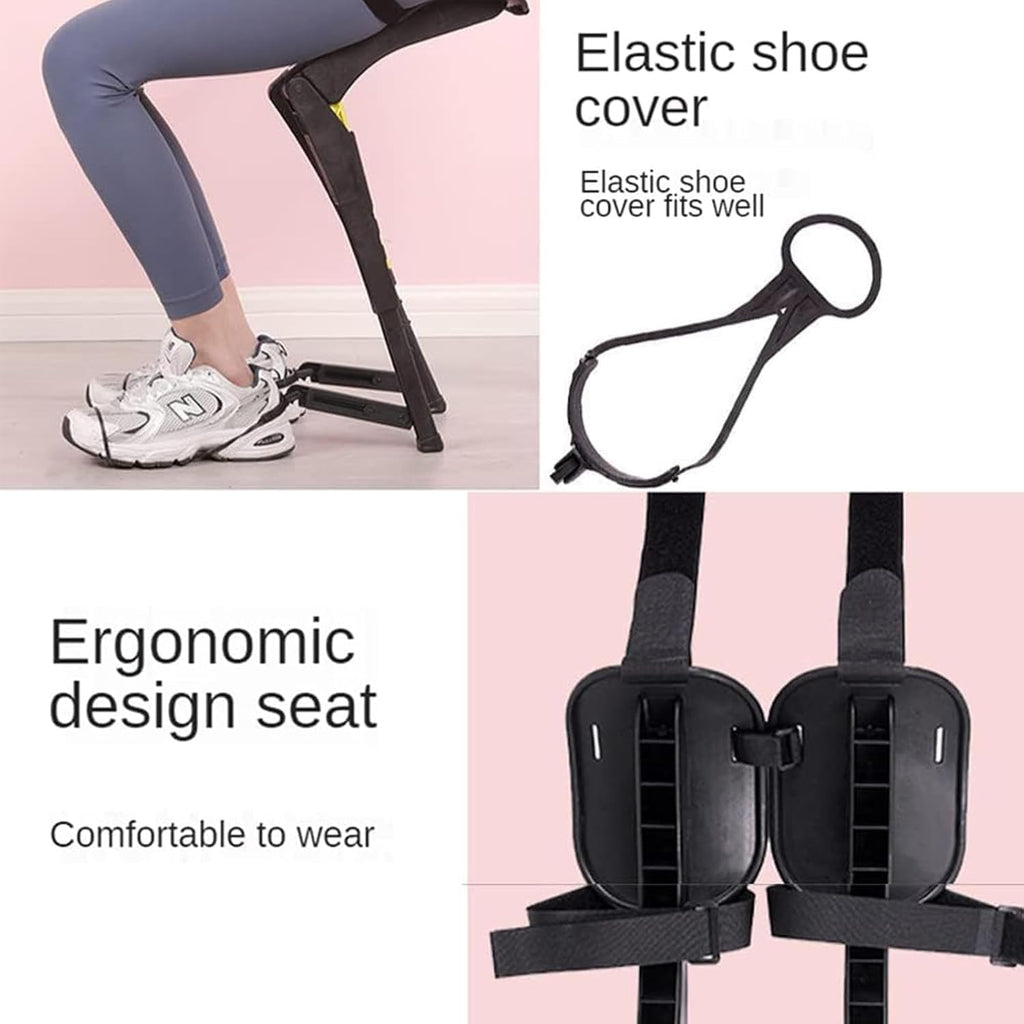 Adjustable Chairless Wearable Invisible Chair,Invisible Chair Wearable Exoskeleton Human Wearable Seat,Anywhere Camping Folding Stool 5 Gear Adjustable Heights