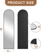 Delma Arched Mirror Full Length,Standing Mirror Full Body,Large Floor with Stand for Wall Entryway Door Bedroom Bathroom Living Room