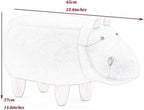 Footstools Animal Footstool Creative Cute Hippo Shoe Changing Stool,Small Coffee Table and Low Stool in The Living Room,Ottomans Beside The Bed in The Bedroom,D-65 * 37CM (D 65 * 37CM)