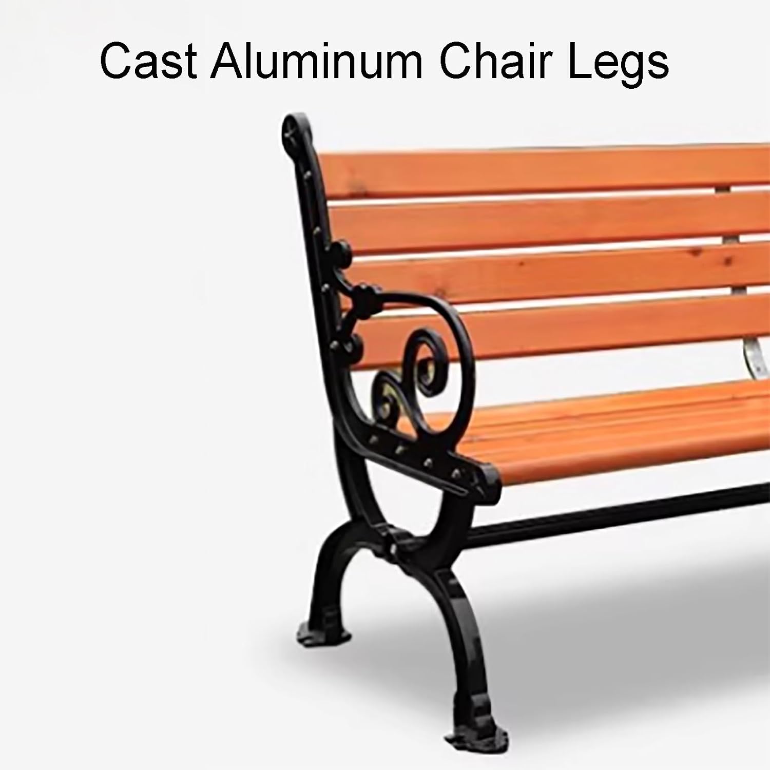 Garden Benches for Outdoors, Garden Bench with Armrests Backrest, Park Bench, for 2–3 People, Safety Edge, for Front Porch, and Park(Medium)
