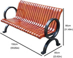Patio Benches for Outdoors Creative Outdoor Leisure Bench with Backrest Community Park Viewing Seat Beach Chair Shopping Mall Rest Garden Benches for Outdoors