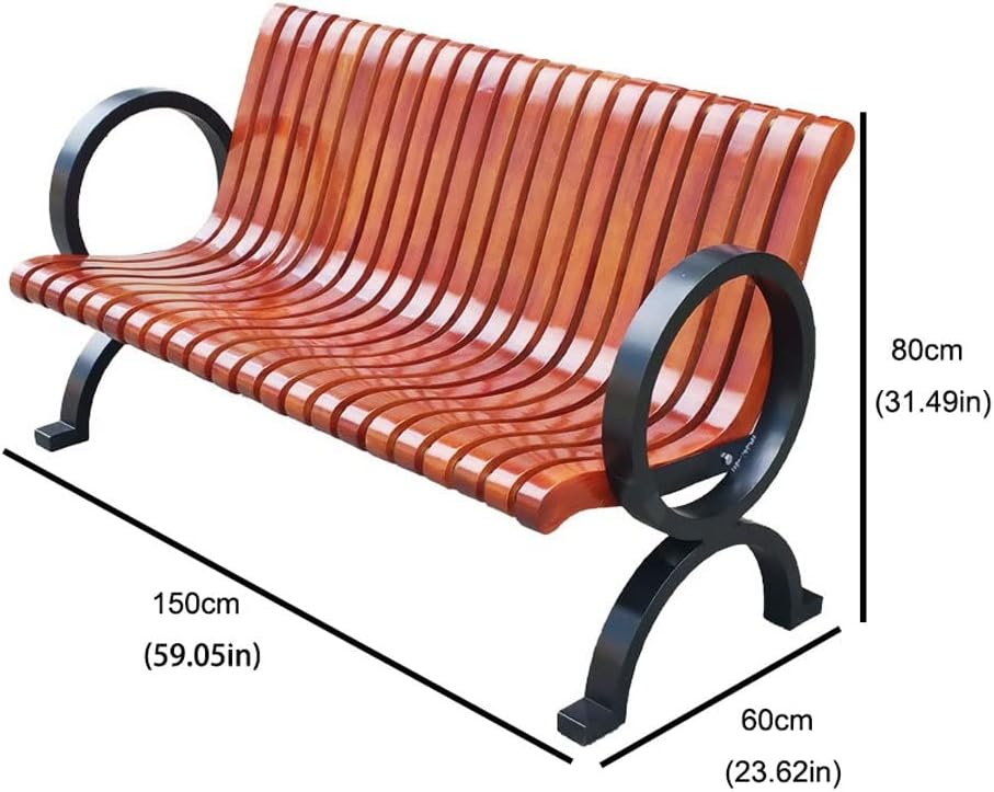 Patio Benches for Outdoors Creative Outdoor Leisure Bench with Backrest Community Park Viewing Seat Beach Chair Shopping Mall Rest Garden Benches for Outdoors