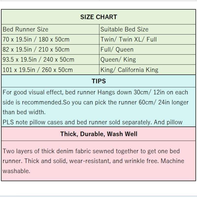 Modern Bed Runner Decorative Bed End Scarf for Home Hotel Guesthouse, Black, 82x19.5in/ 210x50cm