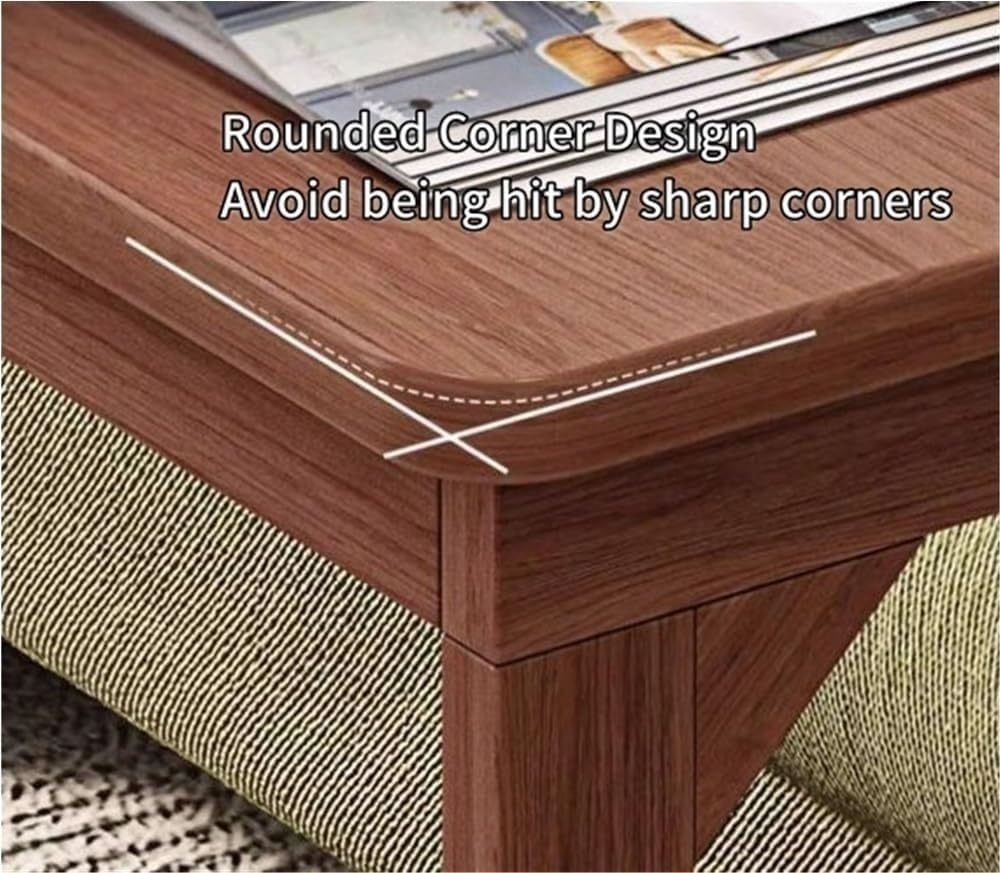 Mobile C-Shaped End Table with Wheels Wood Snack Table Rolling Sofa Side Table Slides Under Couch for Living Room Small Spaces Heavy Duty(Brown,80 cm)