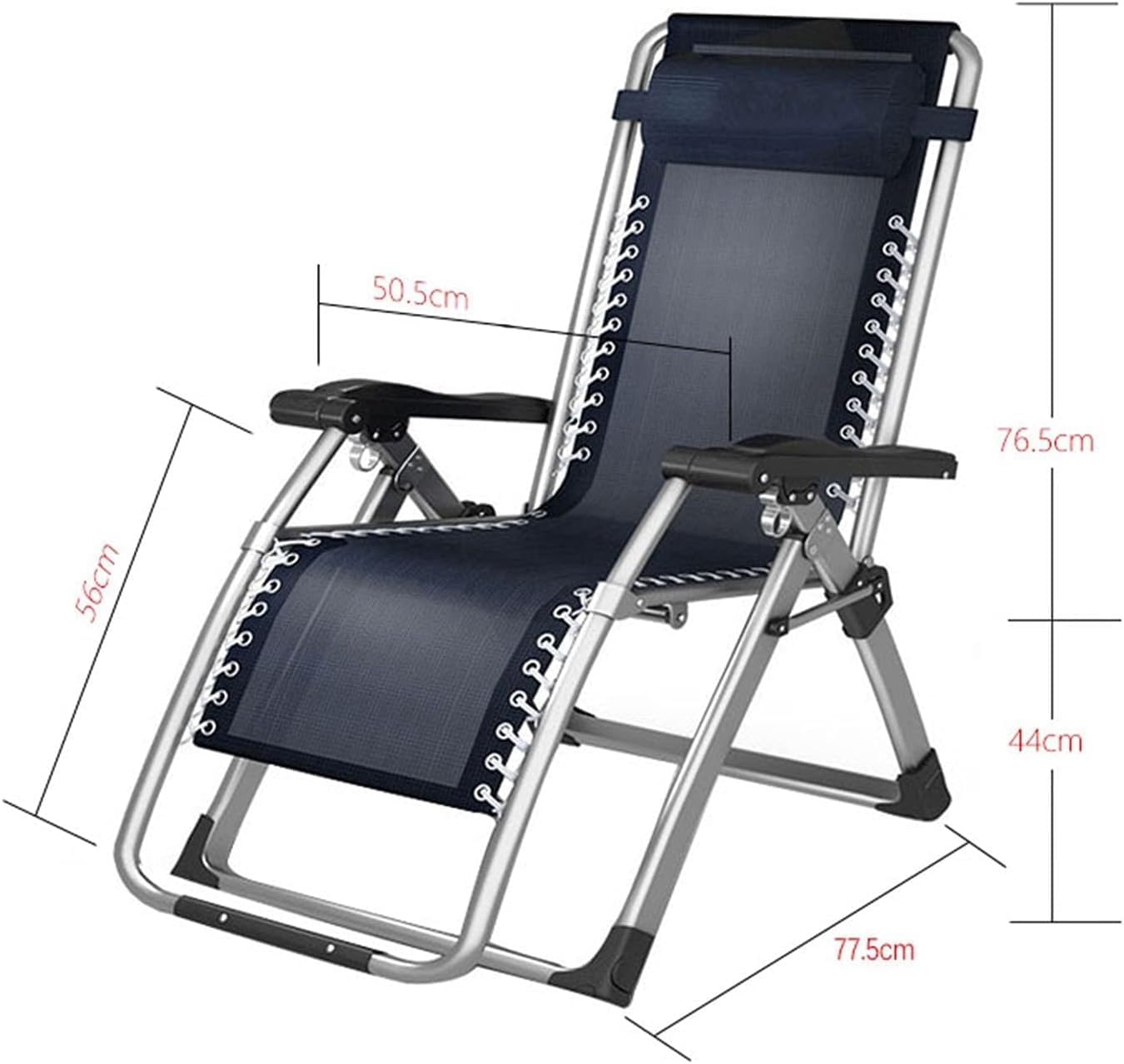 Padded Gravity Lounge Chair Wider Armrest Adjustable Recliner with Cup Holder, Support 180KG Progress(Grey)