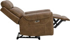 KISLOT Leather Recliner Chair for Adults Wall Hugger RV Recliner with USB Charging Ports Electric Power Reclining Sofa for Living Room Home Theater Seating Bedroom