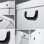 Lavatelli: Storage Box 6 Pack: Large - Map - Lid & Side Handles, Decorative Cardboard Organizer, Stacks-Folds, Home-Clothes-Toys, 19.7 x 15.7 x 9.8