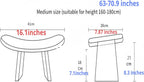 Solid Wood Ergonomic Kneeling Stool. Suitable for Temple Ceremonies, Tea Ceremonies, Meditation, Yoga, as Well as Home Fitness Assistance Chair(Medium Size for Height 160CM-180CM(63-70.8 in)