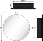 Surface Mount Oil Rubbed Bronze Round CircleBathroom Medicine Cabinet with Mirror Circlular Shaped Stainless Steel Metal Framed Medicine Cabinets Bathroom Cabinet with Mirror 24'' Diameter