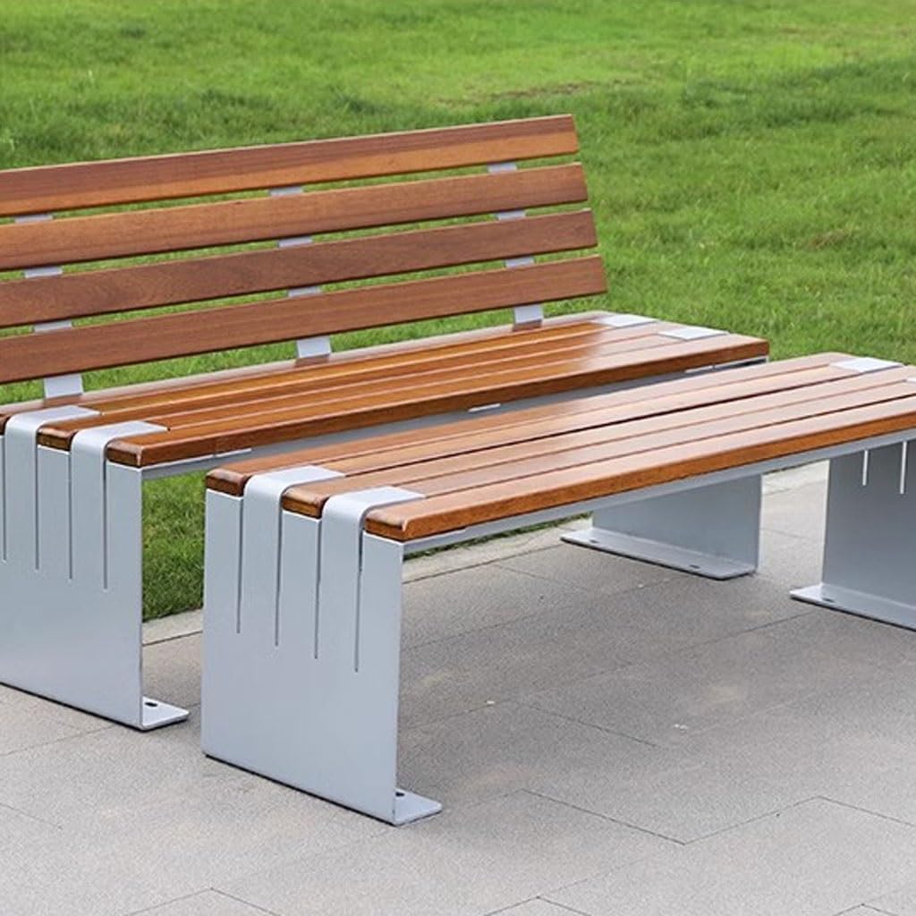 Patio Benches for Outdoors Leisure Chair Double Stool Backrest Bench Community Outdoor Garden Benches for Outdoors