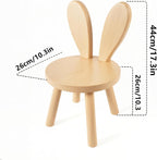 Toddler Wooden Chair Kids,Bunny Chair for Ages 1.5-5,Small Stool, Comfortable Children's stools, Suitable for Nurseries, playrooms and Low Tables (1 PCS)