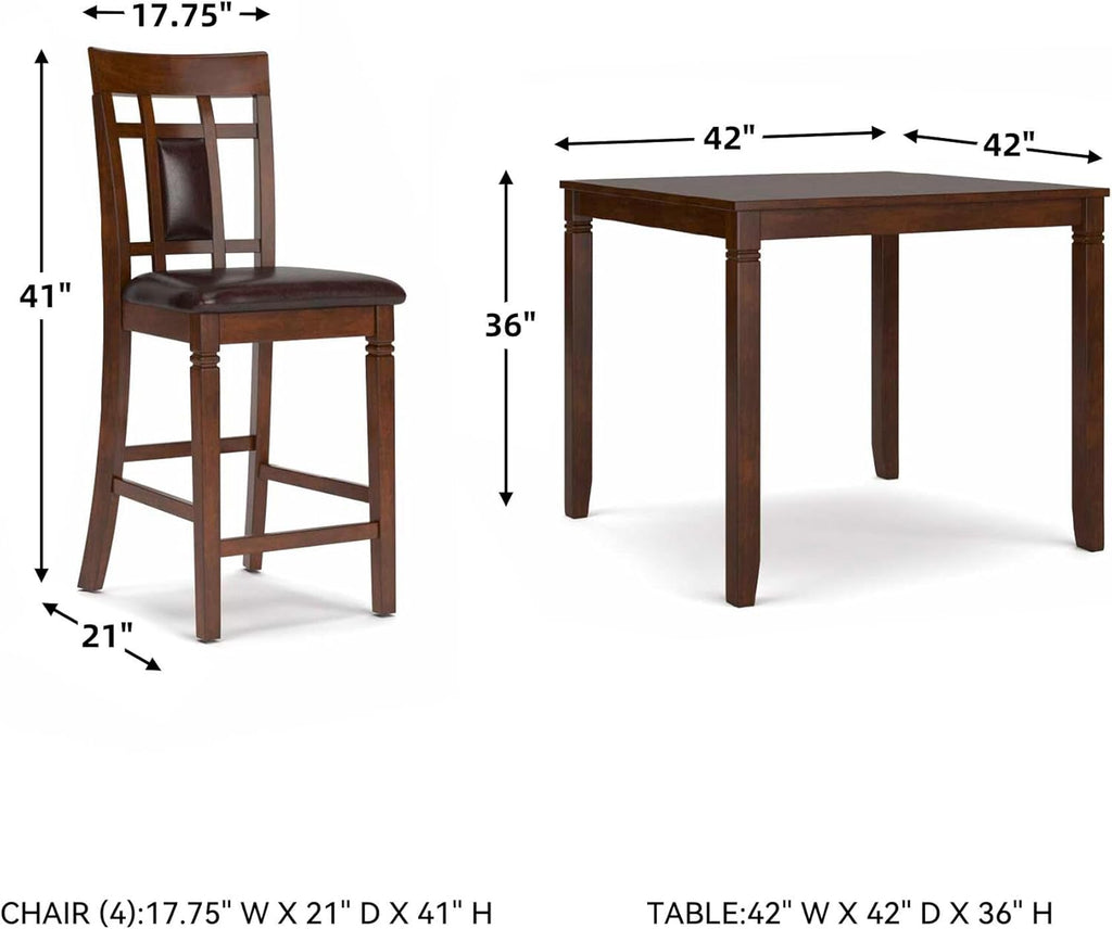 Signature Design by Ashley Bennox 5 Piece Counter Height Dining Set, Includes Table & 4 Barstools, Brown