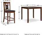 Signature Design by Ashley Bennox 5 Piece Counter Height Dining Set, Includes Table & 4 Barstools, Brown